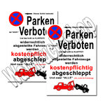 Hinweisschild Parken verboten DIN A4 laminiert