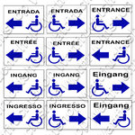 Schild Eingang für Rollstuhlfahrer