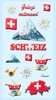 Softy Sticker Schweiz, 1 Bogen ca. 9,5x18cm