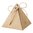Papier-Box natur, Pyramide ca. 7,5cm mit Schnur 3 St.