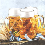 Serviet Bayersk øl krus 33 cm x 33 cm