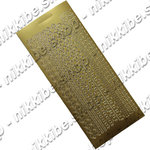 Klistermærker dekorative kanter II, guld 1 ark 10 x 23 cm