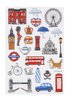 Glossy Sticker England, 1 Bogen ca. 10 x 15 cm