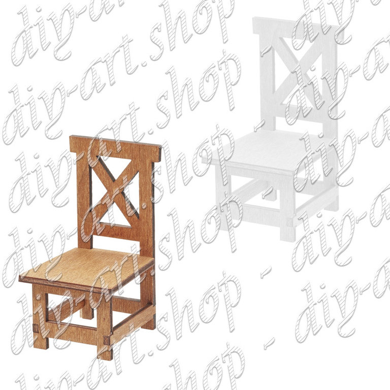 Hobbyfun Rocking Chair 9.5 x 8 x 4 cm Brown 
