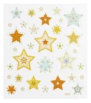 Design Klistermärken Stjärnor, 1 ark 15x16,5cm