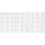 3 Flexschablon alfabet siffror specialtecken skiljetecken