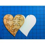 Puzzel hart 6 cm van hout