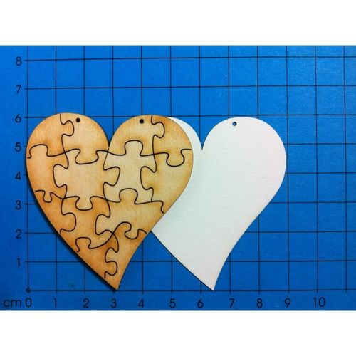 Puzzle Herz 6 cm aus Holz