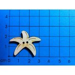 Sew-on button Starfish 3 cm