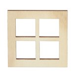 3 wooden windows 7 x 7 cm